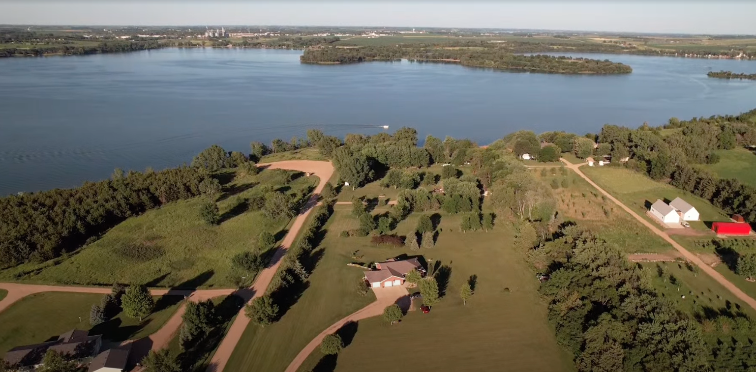 Drone image of Madison, SD