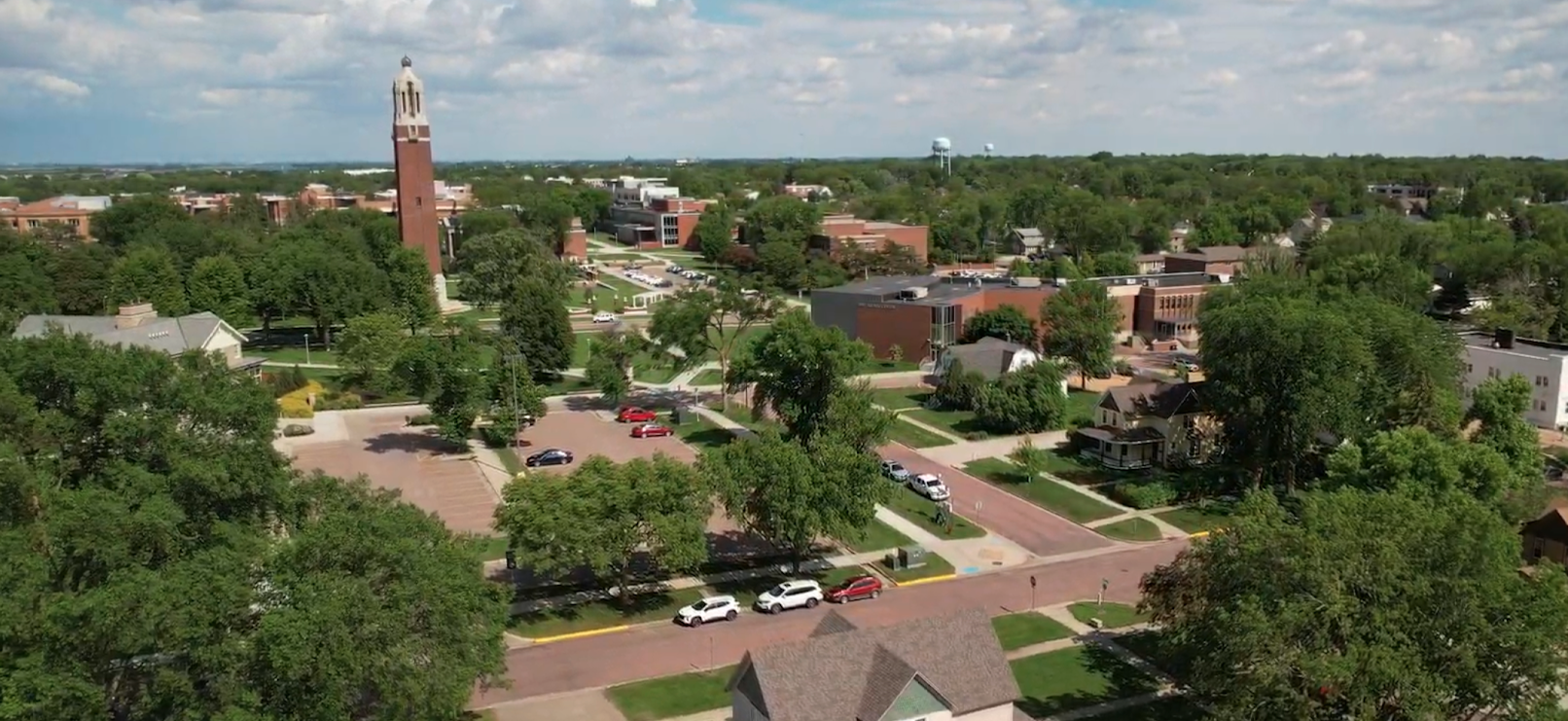 Drone image of SDSU campus