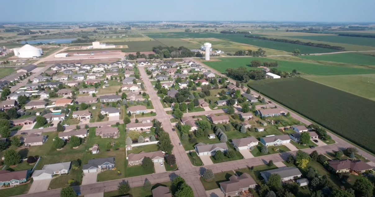 Drone image of Volga, SD