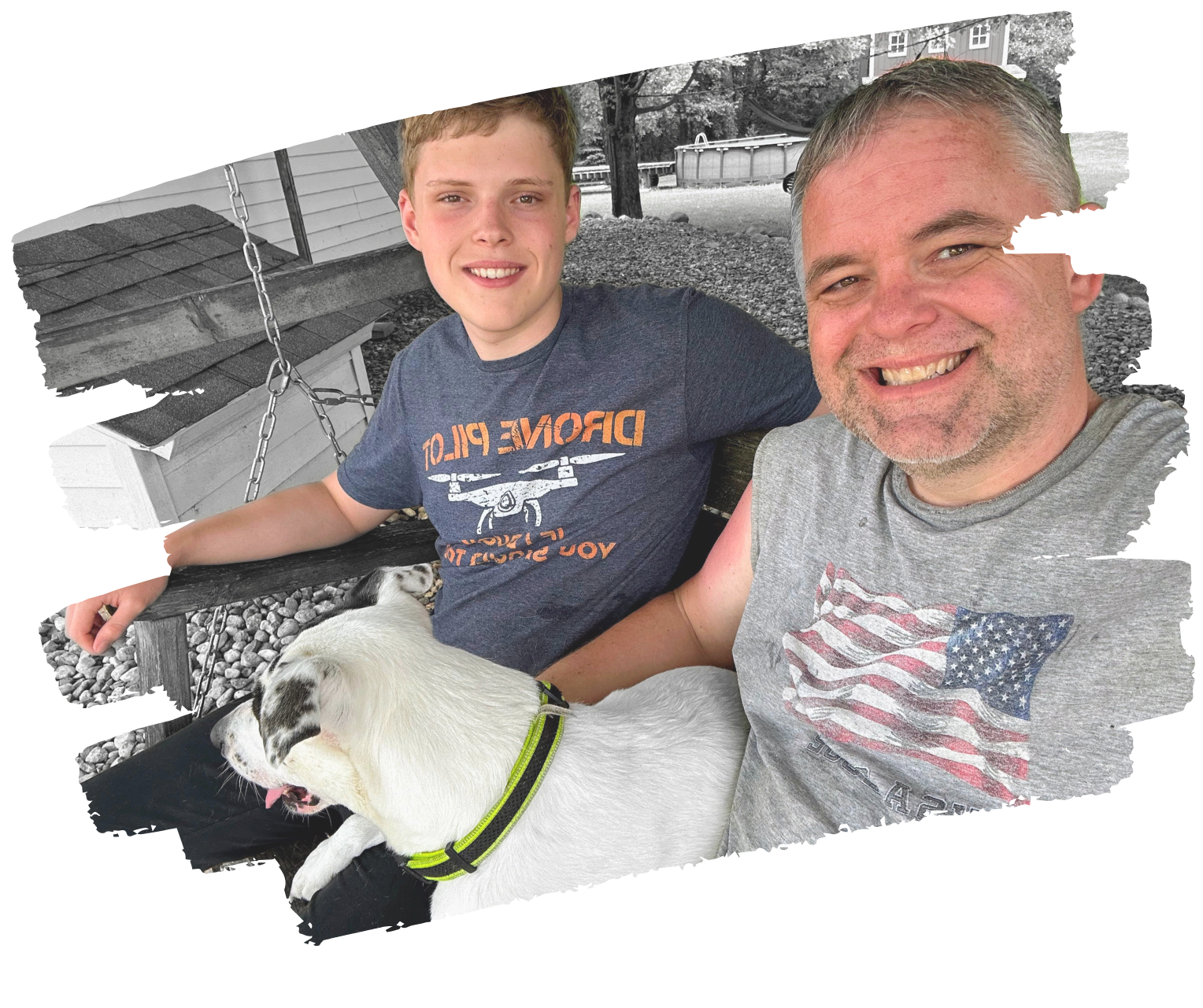 Keith and Tysen working together - father and son team